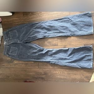 Ribbed bootcut pants